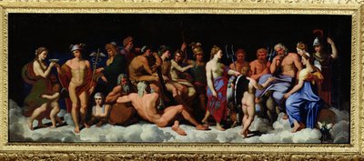 ローマのファルネジーナのロッジアのフレスコ画の後の神々の集会 作： Raffaello Sanzio Raphael